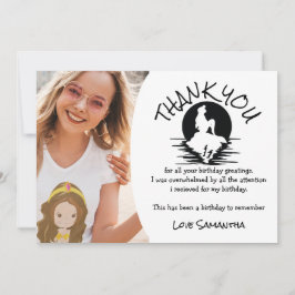 Mermaid Yellow Geburtstagsparty Danke für die Einl Einladung