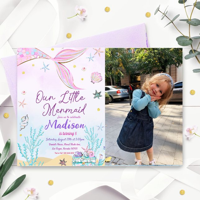 Mermaid zum Geburtstag Einladung unter Wasser (Von Creator hochgeladen)