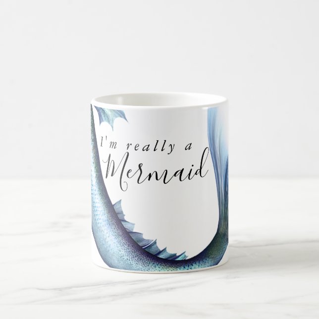#MermaidLife Im Wirklich eine Meerjungfrau | Blue  Kaffeetasse (Mittel)