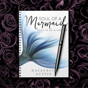 #MermaidLife Sailor Mouth Mermaid Soul Blauer Sc Notizblock
