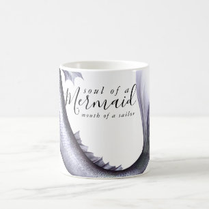 #MermaidLife Sailor Mouth Mermaid Soul   LILA Kaffeetasse