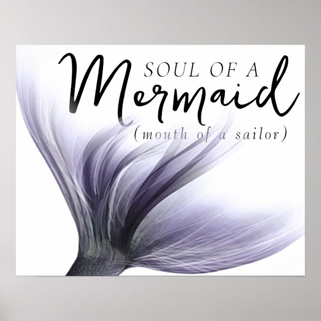 #MermaidLife Sailor Mouth Mermaid Soul | LILA Poster (Vorne)