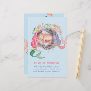 Mermaids BUDGET FOTO Einladung Ankündigung Briefpapier