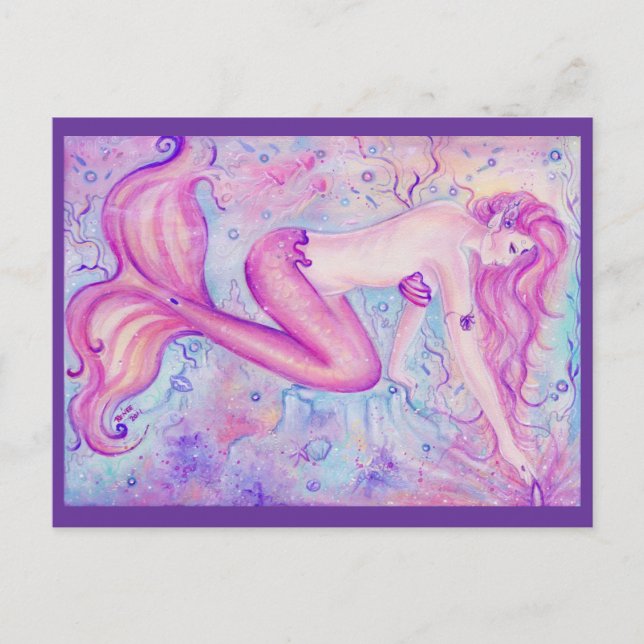 Mermaids Crystal Postcard von Renee L.Lavoie Postkarte (Vorderseite)