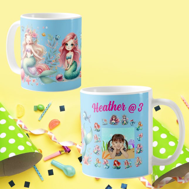 Mermaids Custom Foto Tasse Kindergeburtstag Bevorz (Von Creator hochgeladen)
