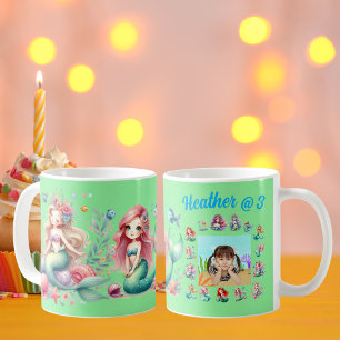 Mermaids Custom Foto Tasse Kindergeburtstag Bevorz