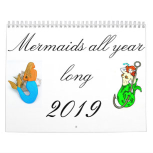 Mermaids das ganze Jahr lang 2019 Kalender
