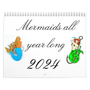 Mermaids das ganze Jahr lang Kalender