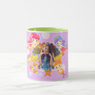 Mermaids Foto Pink Tasse
