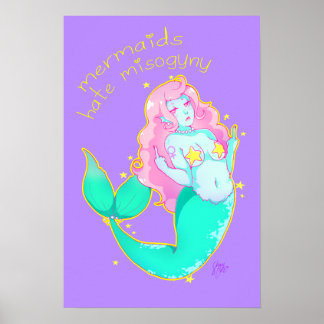 Mermaids Hate Misogyny 14" x 11" Poster