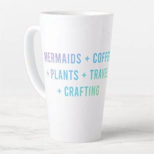 Mermaids + Kaffee + Pflanze + Reisen + Crafting Milchtasse