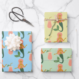 Mermaids + Mai Tais Geschenkpapier Set