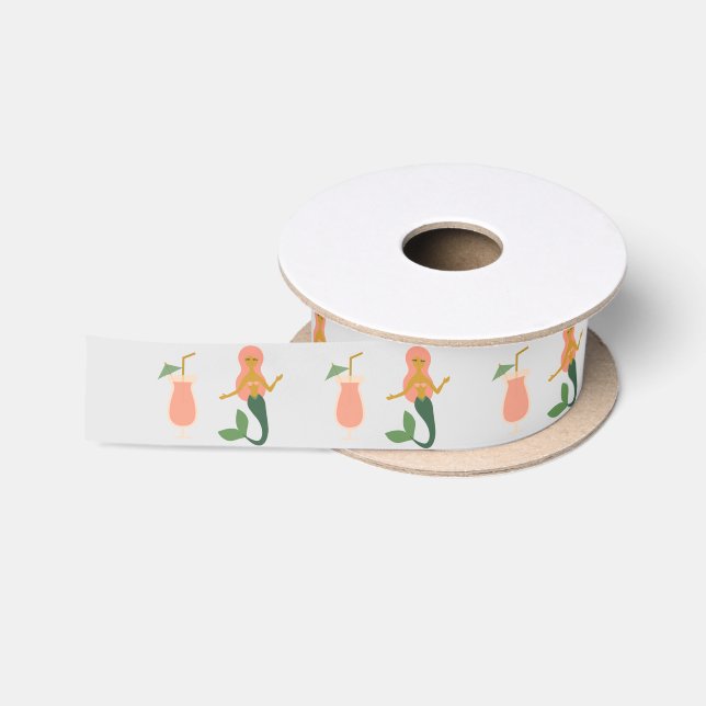Mermaids + Mai Tais Satinband (Spule)