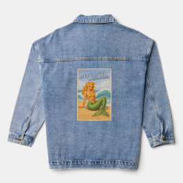 Mermaids Make Waves Retro Pin-Up | Coastal Beach Jeansjacke