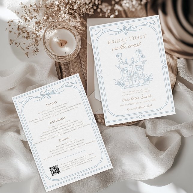 Mermaids & Martinis Coastal Junggeselinnen-Abschie Einladung (Von Creator hochgeladen)