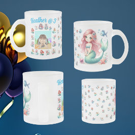 Mermaids Mattiert Glass Tasse Kindergeburtstag Gef
