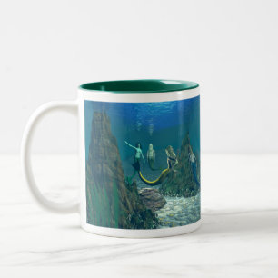 Mermaids Mélange 1 Zwei-Tone-Tasse Zweifarbige Tasse