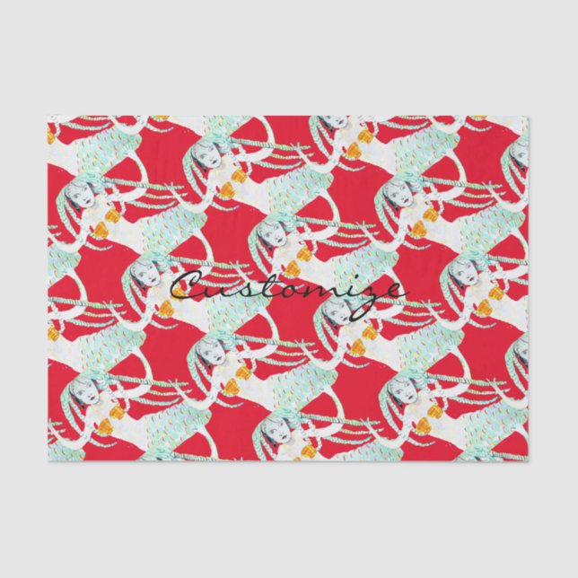 Mermaids mit Dreadlocks Thunder_Cove Seidenpapier (Vorderseite)