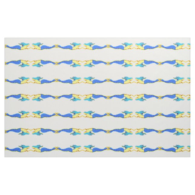 Mermaids-Muster #2 des blauen Schwanzes Stoff (Fat Quarter (45,7 x 55,9 cm))