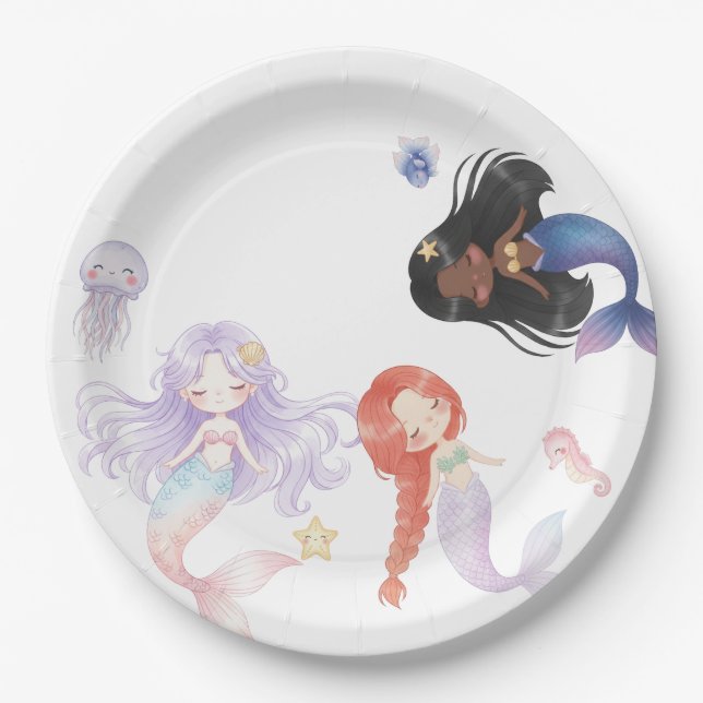 Mermaids Paper Plate Pappteller (Vorderseite)