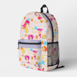 Mermaids Peach Bedruckter Rucksack