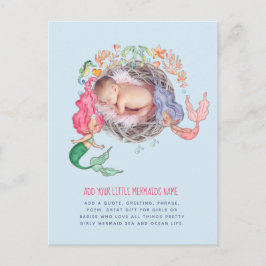 Mermaids Personalisiertes FOTO Einladung Ankündigu Postkarte