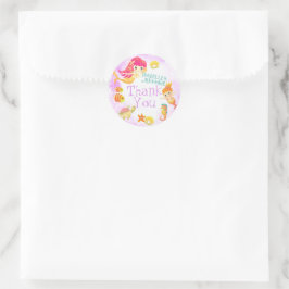 Mermaids Pink Runder Aufkleber