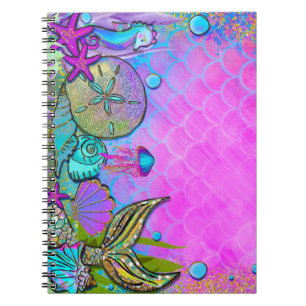 Mermaids & Sea Shells Under the Sea Sparkle Notizblock