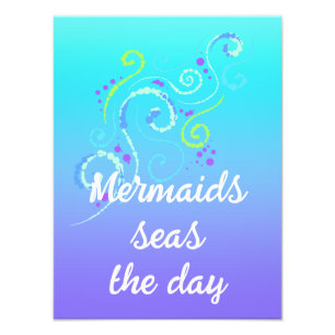 Mermaids Seas the Day Poster