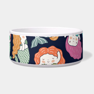 Mermaids: skurrile nahtlose Muster. Napf