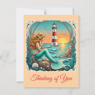 " MERMAID'S SUNSET SERENADE " POSTKARTE