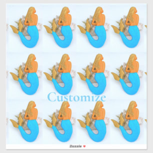 Mermaids Thunder_Cove, Blauer Schwanz Aufkleber