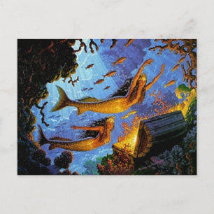 Mermaids Treasure of Gold Postkarte