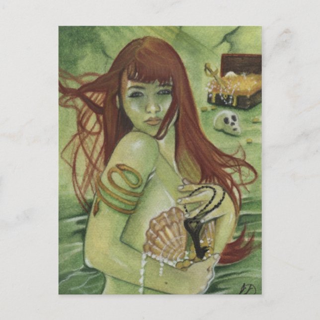 Mermaid's Treasure Postkarte (Vorderseite)