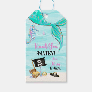 Mermaids und Pirates Birthday Vielen Dank Geschenkanhänger
