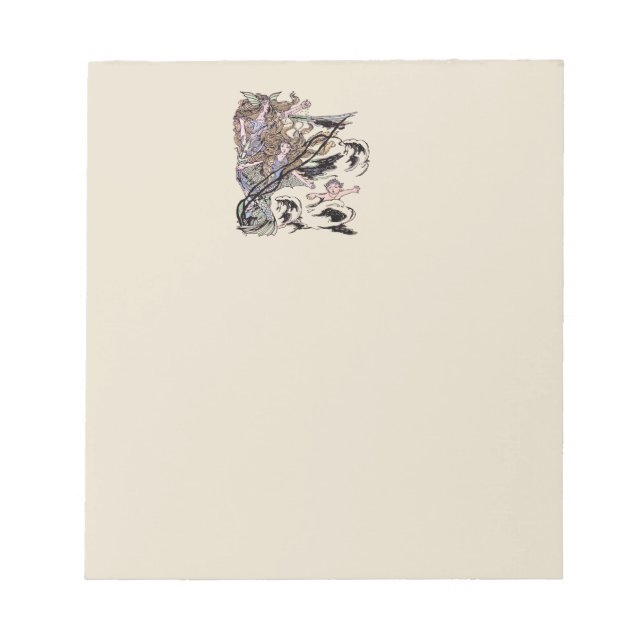 Mermaids Vintage Viktorianische Illustration Notizblock (Vorderseite)