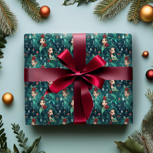 Mermaids Weihnachtswrapping Paper Geschenkpapier