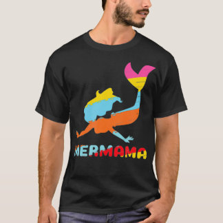 Mermama Mama Mütter Tag Meerjungfrau Fischdeepsie T-Shirt