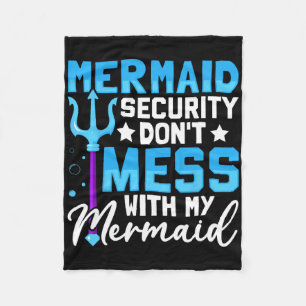 Merman Mer Vater Mermaid Security Don&#: nicht mit Fleecedecke