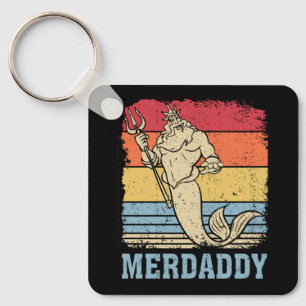 Merman Mermaid Daddy Fish Father Schlüsselanhänger