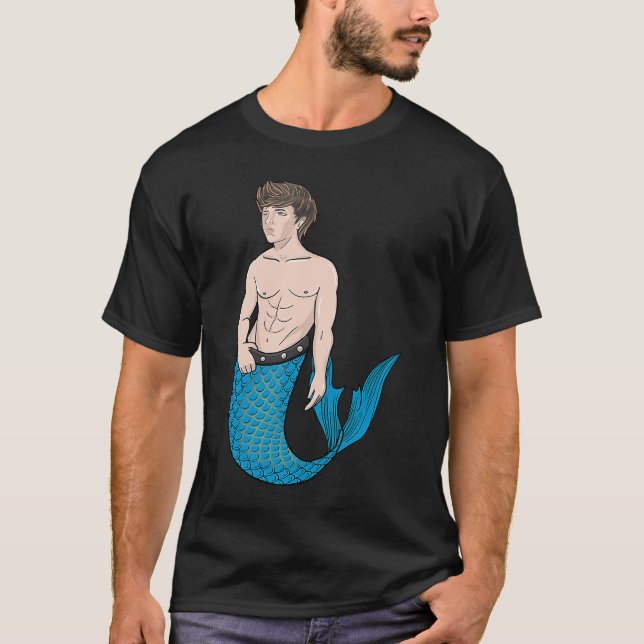 Merman Mermen Merboy Majestic Boy Mermaid Schwimme T-Shirt (Vorderseite)
