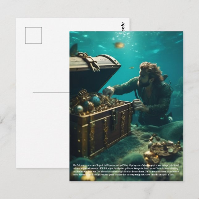 Merman Postkarte (Vorne/Hinten)