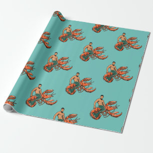 Merman Riding Humster Geschenkpapier