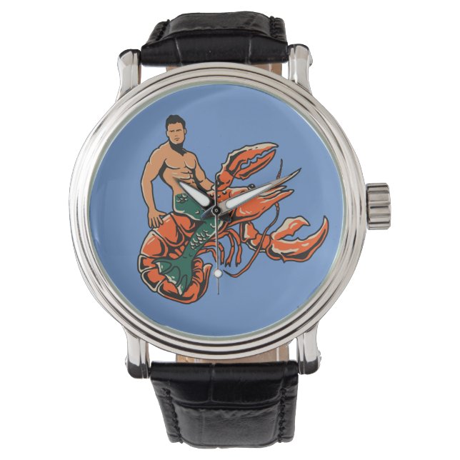 Merman Riding Humster Watch Armbanduhr (Vorderseite)