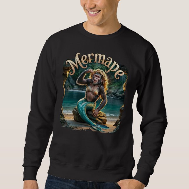 Mermape Fotografie Combo Kreatur Funny Sweatshirt (Vorderseite)