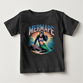 Mermape Illustration Combo Creature Funny Baby T-shirt