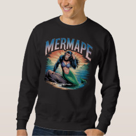 Mermape Illustration Combo Creature Funny Sweatshirt
