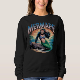 Mermape Illustration Combo Creature Funny Sweatshirt
