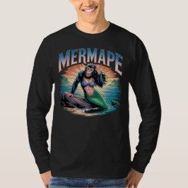 Mermape Illustration Combo Creature Funny T-Shirt