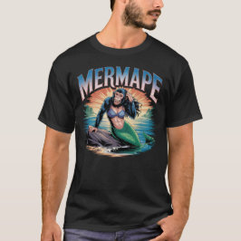 Mermape Illustration Combo Creature Funny T-Shirt